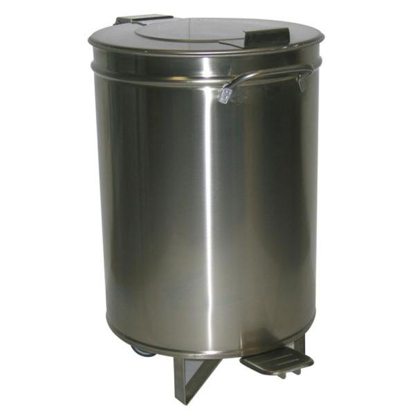 21020003 IP0004 PCRA/50B (25) K Abfalleimer, 50lt., 38cm mit Fußpedal und Hub-Deckel